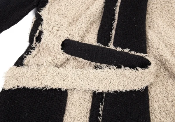 Yohji Yamamoto POUR HOMME Shaggy Switched Knit Coat K-88741_008