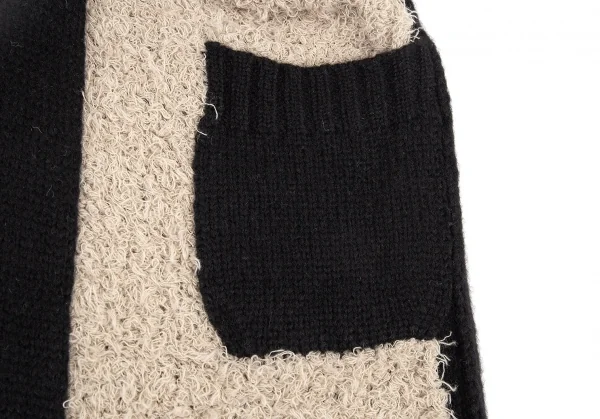 Yohji Yamamoto POUR HOMME Shaggy Switched Knit Coat K-88741_009