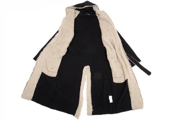 Yohji Yamamoto POUR HOMME Shaggy Switched Knit Coat K-88741_010