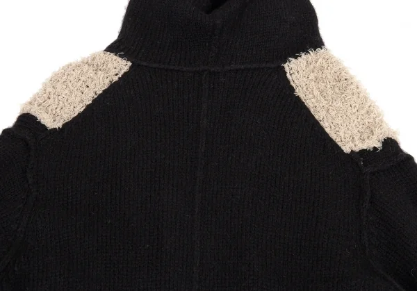 Yohji Yamamoto POUR HOMME Shaggy Switched Knit Coat K-88741_012