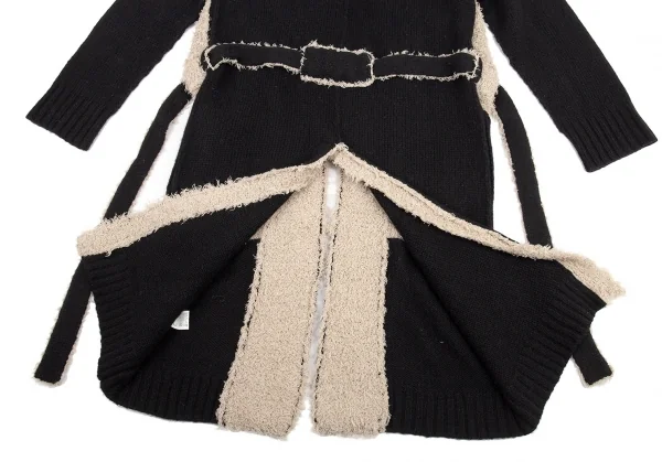 Yohji Yamamoto POUR HOMME Shaggy Switched Knit Coat K-88741_013