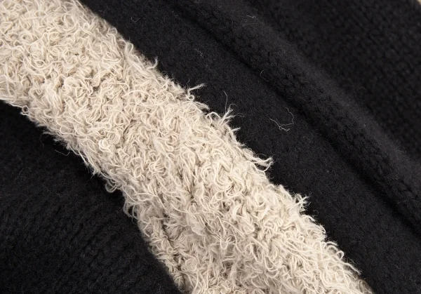 Yohji Yamamoto POUR HOMME Shaggy Switched Knit Coat K-88741_014