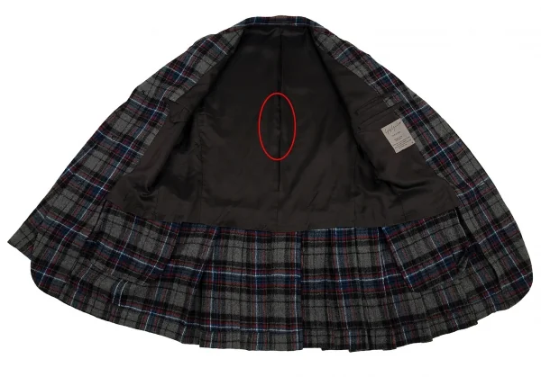 ジャケット・アウター Yohji Yamamoto POUR HOMME PLEATS JACKET Yohji Yamamoto POUR HOMME Pleats Wool Jacket Grey,Grey 3 (K-88757)