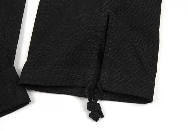 ヨウジヤマモト プールオムYohji Yamamoto POUR HOMME 仮縫いデザインコットンリネンパンツ 黒4 K-88766_009