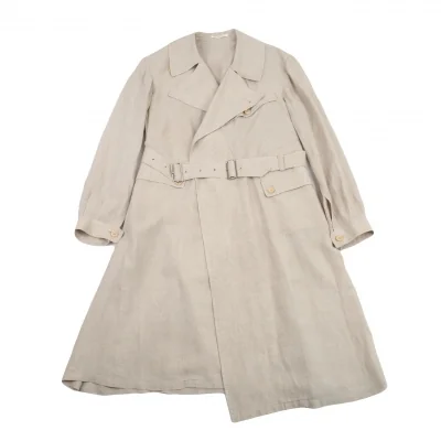 ヨウジヤマモト プールオムYohji Yamamoto POUR HOMME リネンモーターサイクルコート