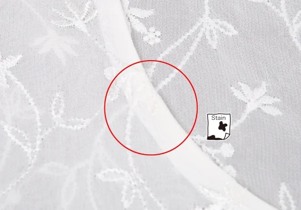 トリココムデギャルソンtricot COMME des GARCONS エンブロイダリーシフォンティアードノースリーブ 白S K-88810_005