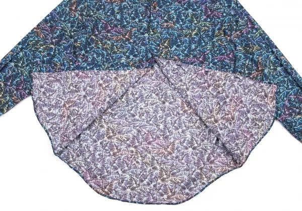 ポールスミスPaul Smith COLECTION グラフィックプリントシャツ 青マルチL K-88815_009
