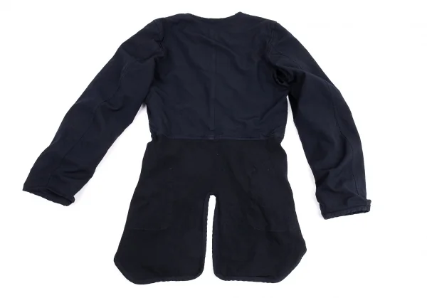 コムコム コムデギャルソンCOMME des GARCONS ポリ製品染めノーカラーライナージャケット 紺S K-88841_012