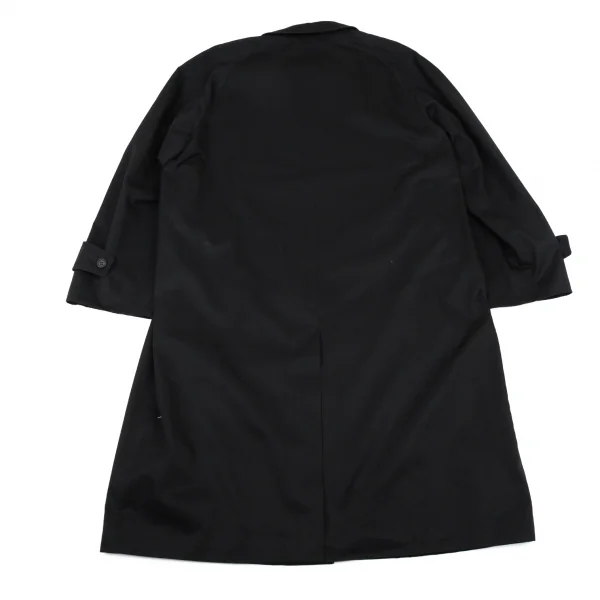 アクアスキュータムAquascutum 裏チェックステンカラーコート 黒44R K-88848_012