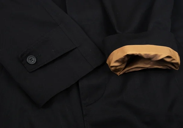 アクアスキュータムAquascutum 裏チェックステンカラーコート 黒44R K-88848_008