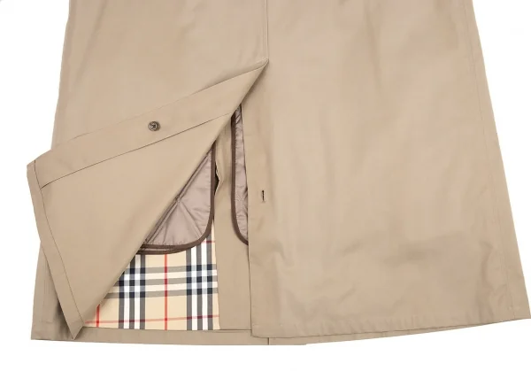バーバリーBURBERRY LONDON 中綿ライナー裏ノバチェックステンカラーコート モカ42 K-88849_016