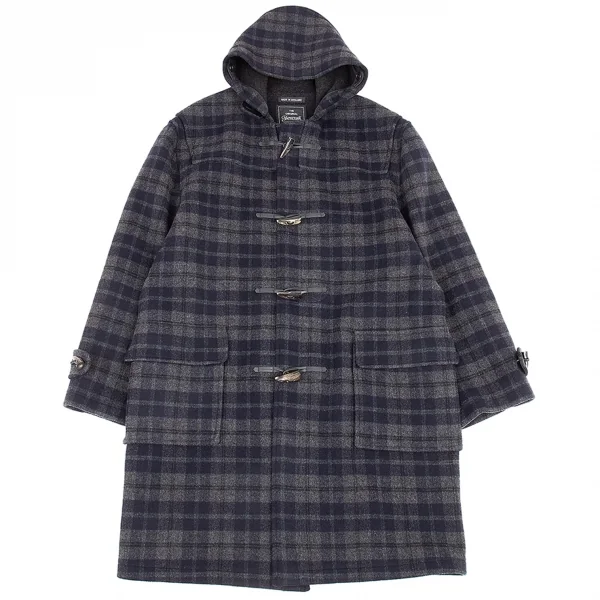 グローバーオールGLOVERALL チェックメルトンダッフルコート グレー56 K-88851_001
