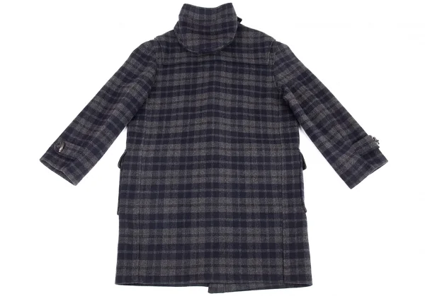 グローバーオールGLOVERALL チェックメルトンダッフルコート グレー56 K-88851_014
