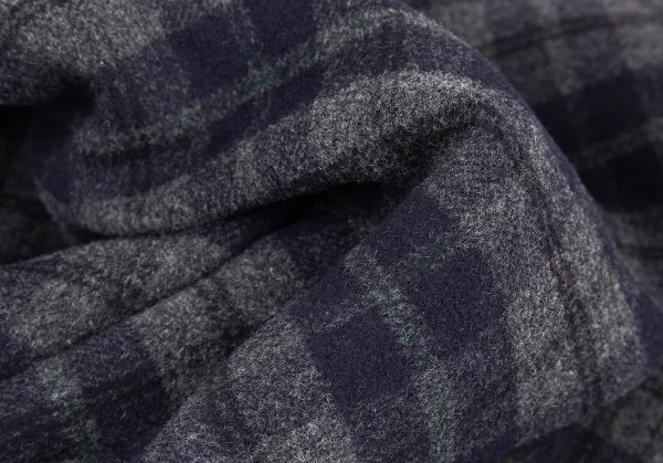 グローバーオールGLOVERALL チェックメルトンダッフルコート グレー56 K-88851_017