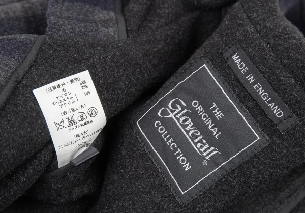グローバーオールGLOVERALL チェックメルトンダッフルコート グレー56 K-88851_019
