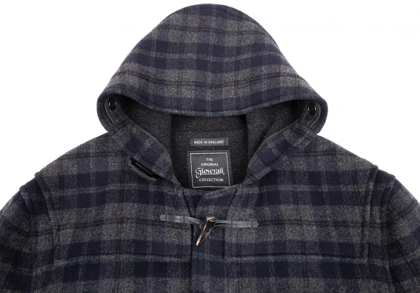 グローバーオールGLOVERALL チェックメルトンダッフルコート グレー56 K-88851_002