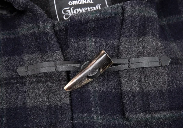 グローバーオールGLOVERALL チェックメルトンダッフルコート グレー56 K-88851_003