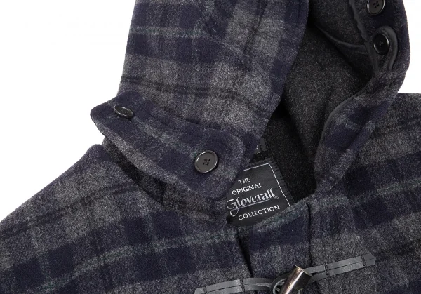 グローバーオールGLOVERALL チェックメルトンダッフルコート グレー56 K-88851_004