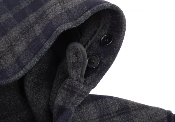 グローバーオールGLOVERALL チェックメルトンダッフルコート グレー56 K-88851_006