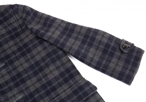 グローバーオールGLOVERALL チェックメルトンダッフルコート グレー56 K-88851_007