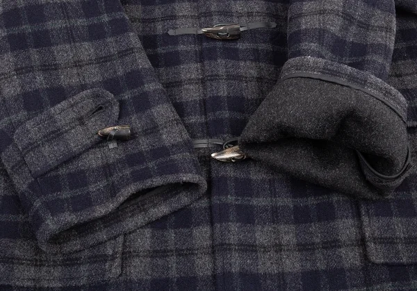 グローバーオールGLOVERALL チェックメルトンダッフルコート グレー56 K-88851_008