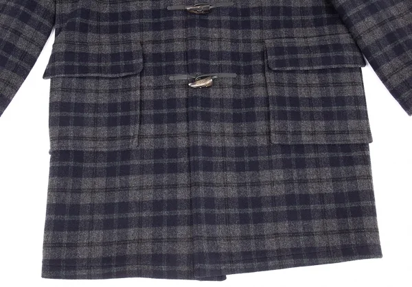 グローバーオールGLOVERALL チェックメルトンダッフルコート グレー56 K-88851_009