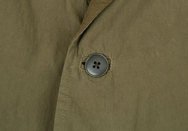 ヨウジヤマモト プールオムYohji Yamamoto POUR HOMME 製品染め異素材切替キュビズムジャケット カーキ4 K-88859_005