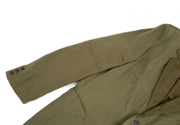 ヨウジヤマモト プールオムYohji Yamamoto POUR HOMME 製品染め異素材切替キュビズムジャケット カーキ4 K-88859_006