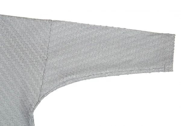 イッセイミヤケISSEY MIYAKE フリンジボートネックトップス グレー2 K-88908_004