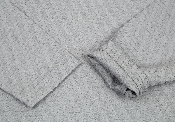 イッセイミヤケISSEY MIYAKE フリンジボートネックトップス グレー2 K-88908_005