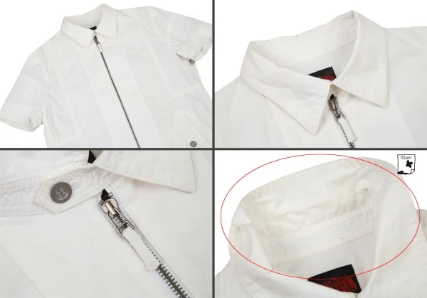 ジャンポールゴルチェ　オム　フロントジップアップ　半袖ブルゾン　サイズ48 ジャンポールゴルチエJean Paul GAULTIER コットンジップアップ半袖