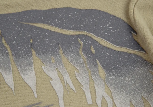 ジャンポールゴルチエ オムオブジェJean Paul GAULTIER HOMME objet アクリルウールバックプリントニットソー ライトカーキfree K-89055_004