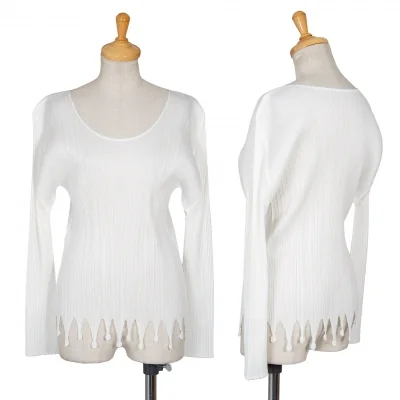 プリーツプリーズPLEATS PLEASE 裾フリンジカットソー