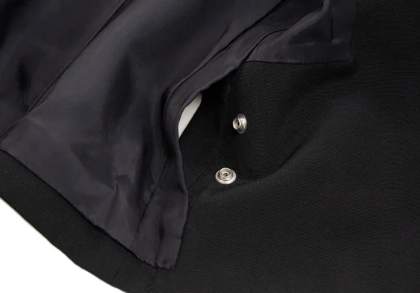 ジャンポールゴルチエ ファムJean Paul GAULTIER FEMME ウールピークドラペル1Bジャケット 黒40 K-89102_012