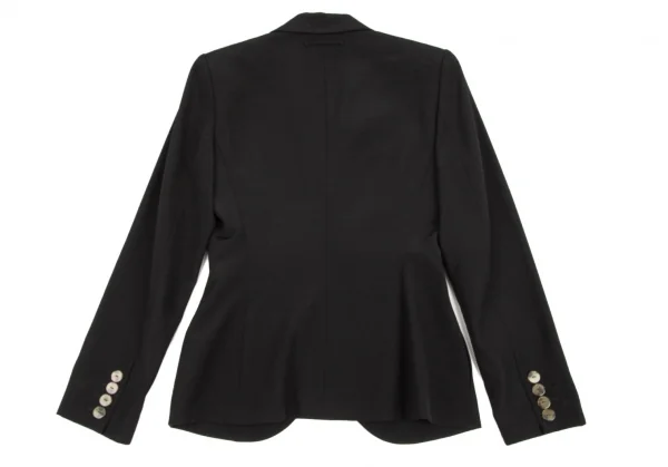 ジャンポールゴルチエ ファムJean Paul GAULTIER FEMME ウールピークドラペル1Bジャケット 黒40 K-89102_014