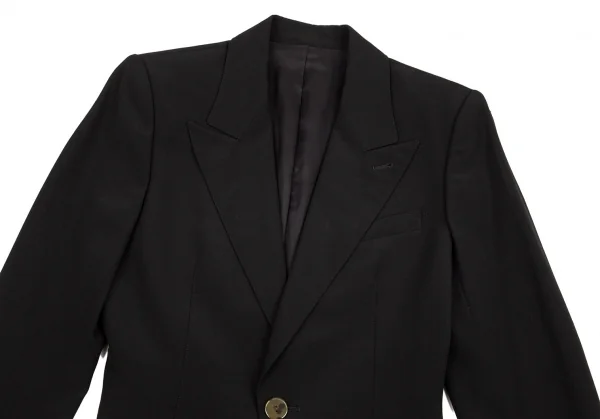 ジャンポールゴルチエ ファムJean Paul GAULTIER FEMME ウールピークドラペル1Bジャケット 黒40 K-89102_003