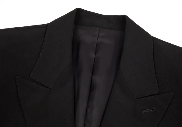 ジャンポールゴルチエ ファムJean Paul GAULTIER FEMME ウールピークドラペル1Bジャケット 黒40 K-89102_004