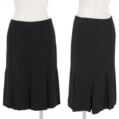 ジャンポールゴルチエ ファムJean Paul GAULTIER FEMME ウールボックスプリーツスカート 黒