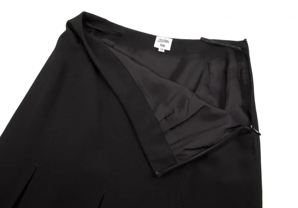 ジャンポールゴルチエ ファムJean Paul GAULTIER FEMME ウールボックスプリーツスカート 黒38 K-89103_006