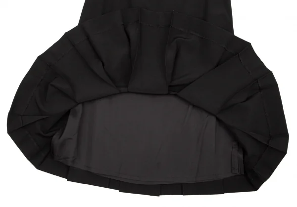 ジャンポールゴルチエ ファムJean Paul GAULTIER FEMME ウールボックスプリーツスカート 黒38 K-89103_009