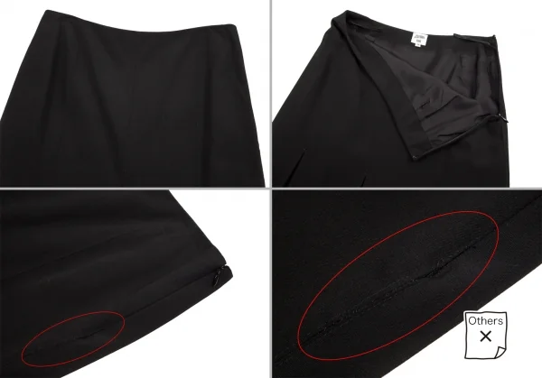 ジャンポールゴルチエ ファムJean Paul GAULTIER FEMME ウールピークドラペル1Bセットアップスーツ 黒40・38 K-89104_014