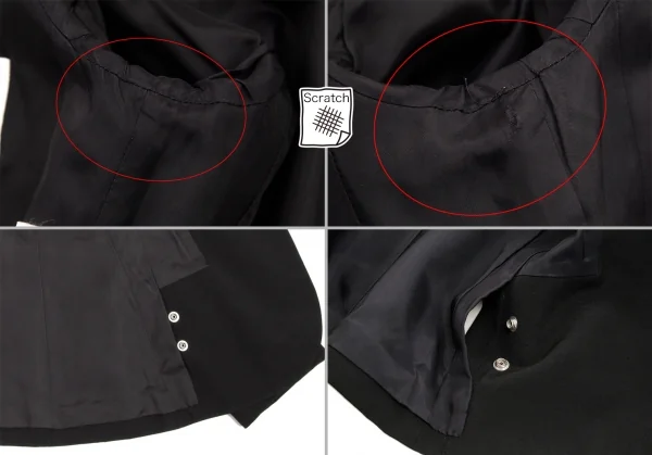 ジャンポールゴルチエ ファムJean Paul GAULTIER FEMME ウールピークドラペル1Bセットアップスーツ 黒40・38 K-89104_008