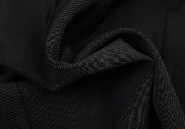 ワイズY’s ウールギャバ切替アシンメトリーフレアスカート 黒3 K-89110_015