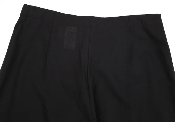 ヨウジヤマモト ファムYohji Yamamoto FEMME サマーウールサイドベルトパンツ 黒2 K-89118_010