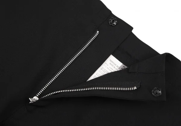 ヨウジヤマモト ファムYohji Yamamoto FEMME サマーウールサイドベルトパンツ 黒2 K-89118_005