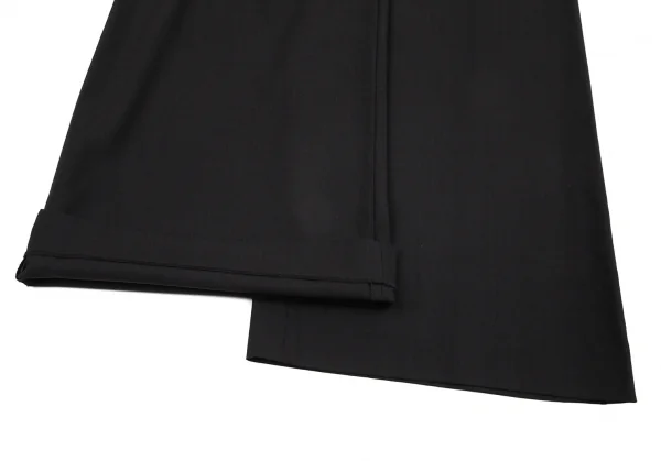 ヨウジヤマモト ファムYohji Yamamoto FEMME サマーウールサイドベルトパンツ 黒2 K-89118_008