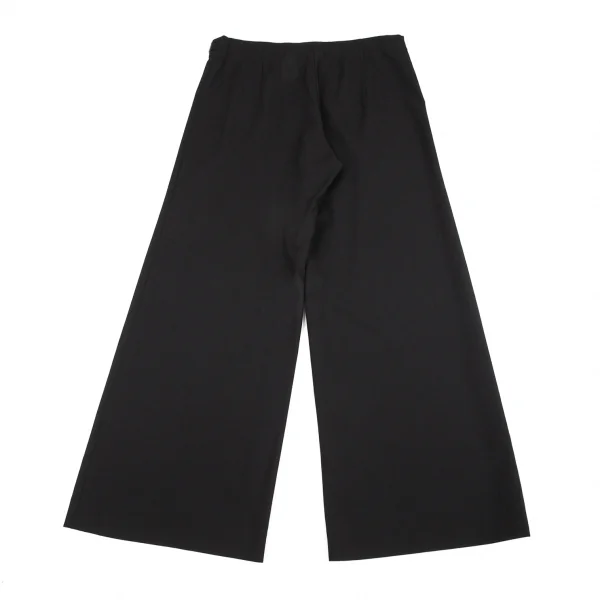 ヨウジヤマモト ファムYohji Yamamoto FEMME サマーウールサイドベルトパンツ 黒2 K-89118_009