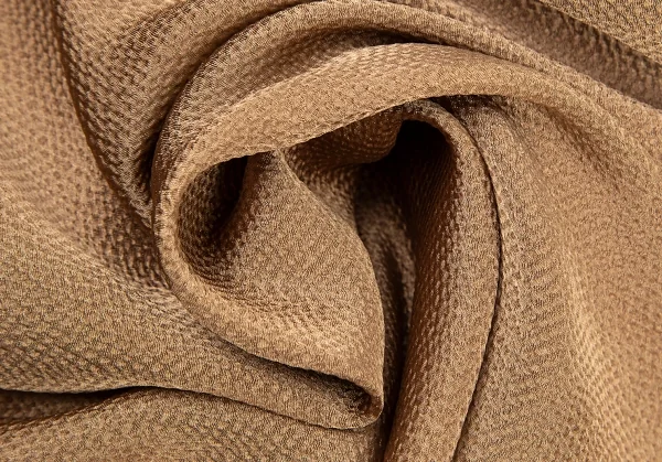 ドルチェ&ガッバーナDOLCE&GABBANA クレープレース切替デザインラウンドカラーワンピース モカゴールド42 K-89127_014