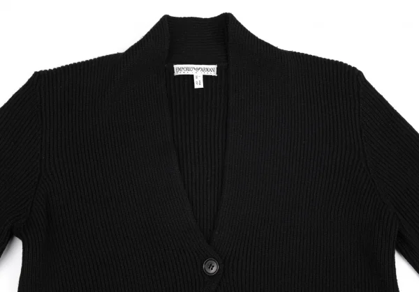 エンポリオアルマーニEMPORIO ARMANI 1Bリブニットカーディガン 黒38 K-89130_003