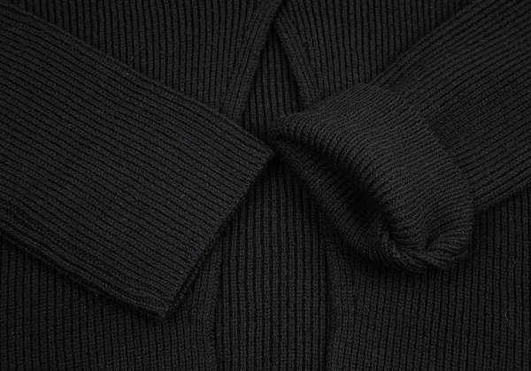 エンポリオアルマーニEMPORIO ARMANI 1Bリブニットカーディガン 黒38 K-89130_006